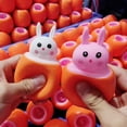 thumbnail image 1 of Cagogo 2Pcs Carrot Rabbits Pinch And PlayToy, 3pc Silicone SensoryToysfor Little One, Fine Motor Skills Development, Stress Relief FidgetToysforKidsAdults, Autism ADHD Anxiety Relief, Chewable, 1 of 9