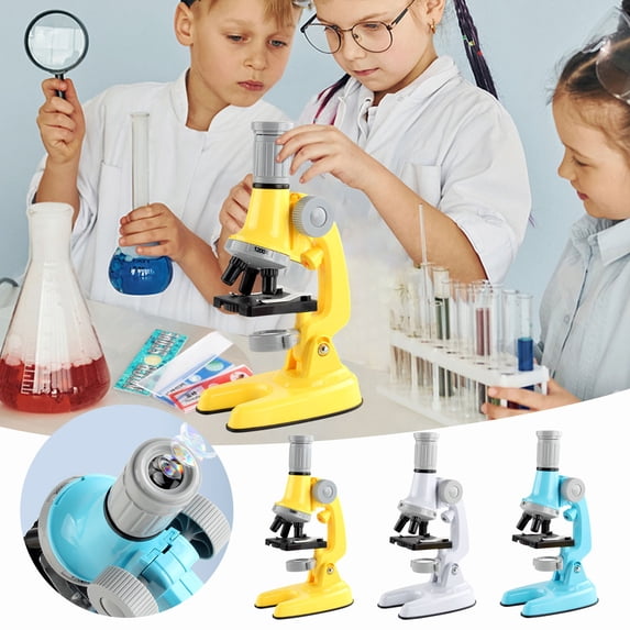 Cagogo 2Pcs KidsMicroscope Kit For Science Experiments, EducationalToysFor Elementary Study Study, High Magnification 100X 600X 1200X For Biology Discovery