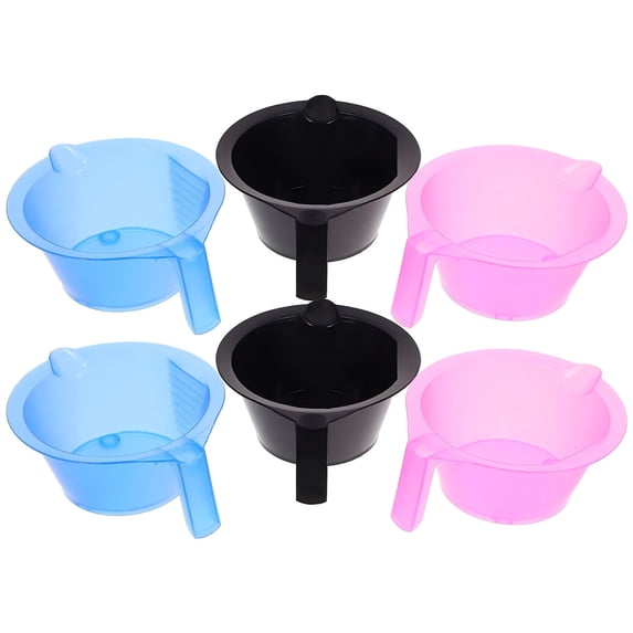 Cagogo 3Pcs Hair Dyes Bowl, Color Mixing Cup For Home Hair Coloring, Professional Salon Tools For DIY Users, Durable ABS Plastic Bowl With Handle And Spout