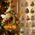 thumbnail image 1 of Cagogo under $5 15Pcs Bee Christmas Ornament, Christmas Bee Ornament, Funny Acrylic Hanging Decoration, DIY Christmas Tree Decor, Holiday Party Gift, Cute Bee Honey Themed, 1 of 9
