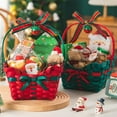 thumbnail image 1 of Cagogo under $5 2Pcs Christmas Gift Basket, Christmas Sweethearts Gift Basket,Wooden Candy Box with Snowflake Design,Festive Packaging for Biscuits Chocolates,Holiday Party Family Sharing, 1 of 9