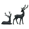 thumbnail image 1 of Cagogo under $5 2Pcs Deer Statue, European-style Imitation Metal Deer Statue, Antique Finish Garden Decor, Outdoor Entryway Decoration, Weather Resistant Sculpture, Home Exterior Decor, 1 of 3