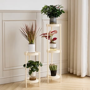 Cagogo under $5 2Pcs Small Side Table, Small Tea Table Iron Side Table, High Strength Plastic Corner Table, Modern Living Room Bedroom Table, Sofa Side Table, Compact Round Table