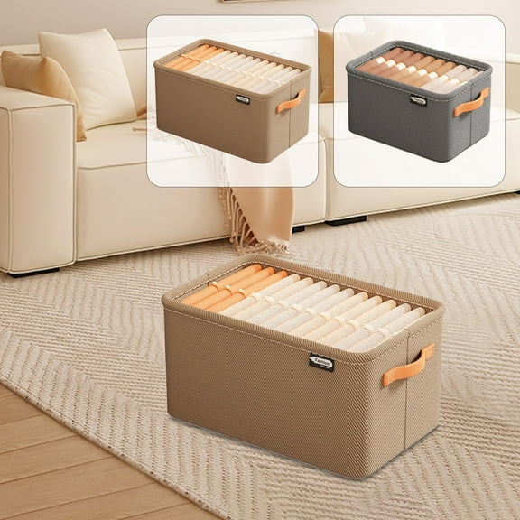 Cagogo under $5 2Pcs Storage Box, Foldable Storage Box,Thickened Fabric Storage Basket,Clothes Organization Box,Home Storage Solution,Multipurpose Storage Container,Space Saving Storage Box
