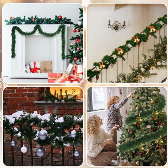 Cagogo under $5 3Pcs DIY Christmas Rattan Ribbon, 10m DIY Christmas Rattan,Green Pull Ribbon Garland,Wedding Holiday Decor,Seasonal Craft Material,Festive Home Decoration,Christmas Wreath Base