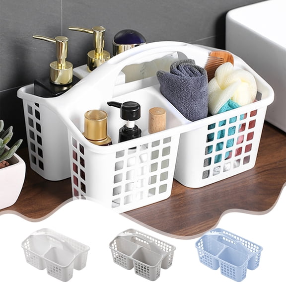 Cagogo under $5 3Pcs Shower Caddy, Plastic Portable Bath Basket,Bathroom Storage Organizer,Shower Toiletries Basket,Multipurpose Storage Basket,Waterproof Bath Caddy,Portable Shower Basket