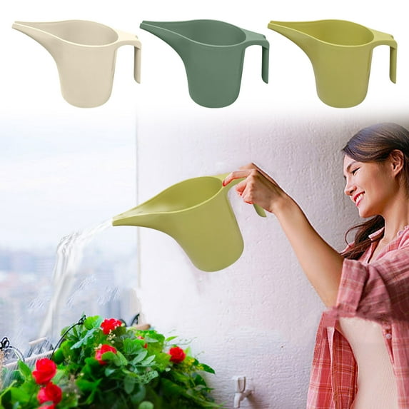 Cagogo under $5 3Pcs Watering Can, Large-Capacity Long-Spout Garden Watering Can, Durable Flower Watering Pot for Indoor and Outdoor Plants, Ergonomic Handle for Easy Carrying, Ideal for Gardens