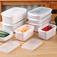 thumbnail image 1 of Cagogo under $5 4Pcs Leak Proof Freezer Box, Sealed Non-leakage Food-grade Refrigerator Box, Large Capacity Plastic Food Container with Lid, Vegetable Food Freezer Box, 1 of 9