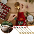 thumbnail image 1 of Cagogo under $5 6Pcs Christmas Spoon, Stainless Steel Christmas Spoons,Decorative Dessert Spoons,Christmas Pattern Utensils,Festive Tableware Set,Holiday Party Supplies,Christmas Gift Idea, 1 of 9