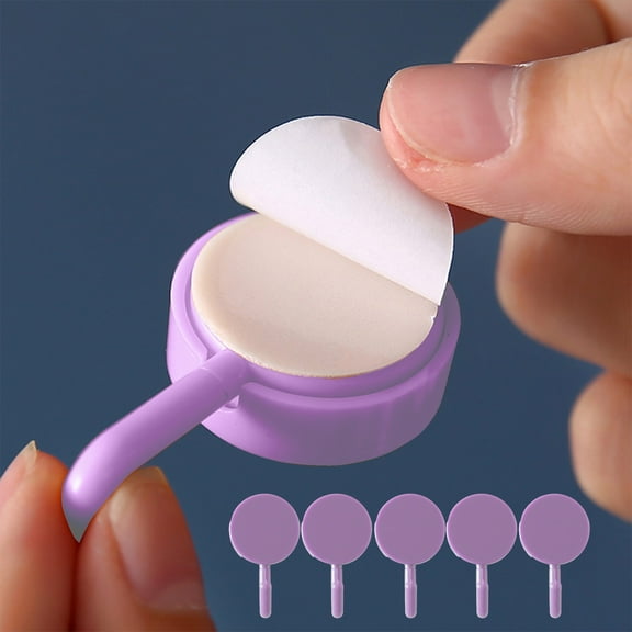 Cagogo under $5 Adhesive Hooks, 5-Pack Adhesive Wall Hooks, No-Drill Damage-Free Installation, Strong Adhesive Backing, 360 Degree Rotation, Bathroom Kitchen Organization, Space Saving Hooks