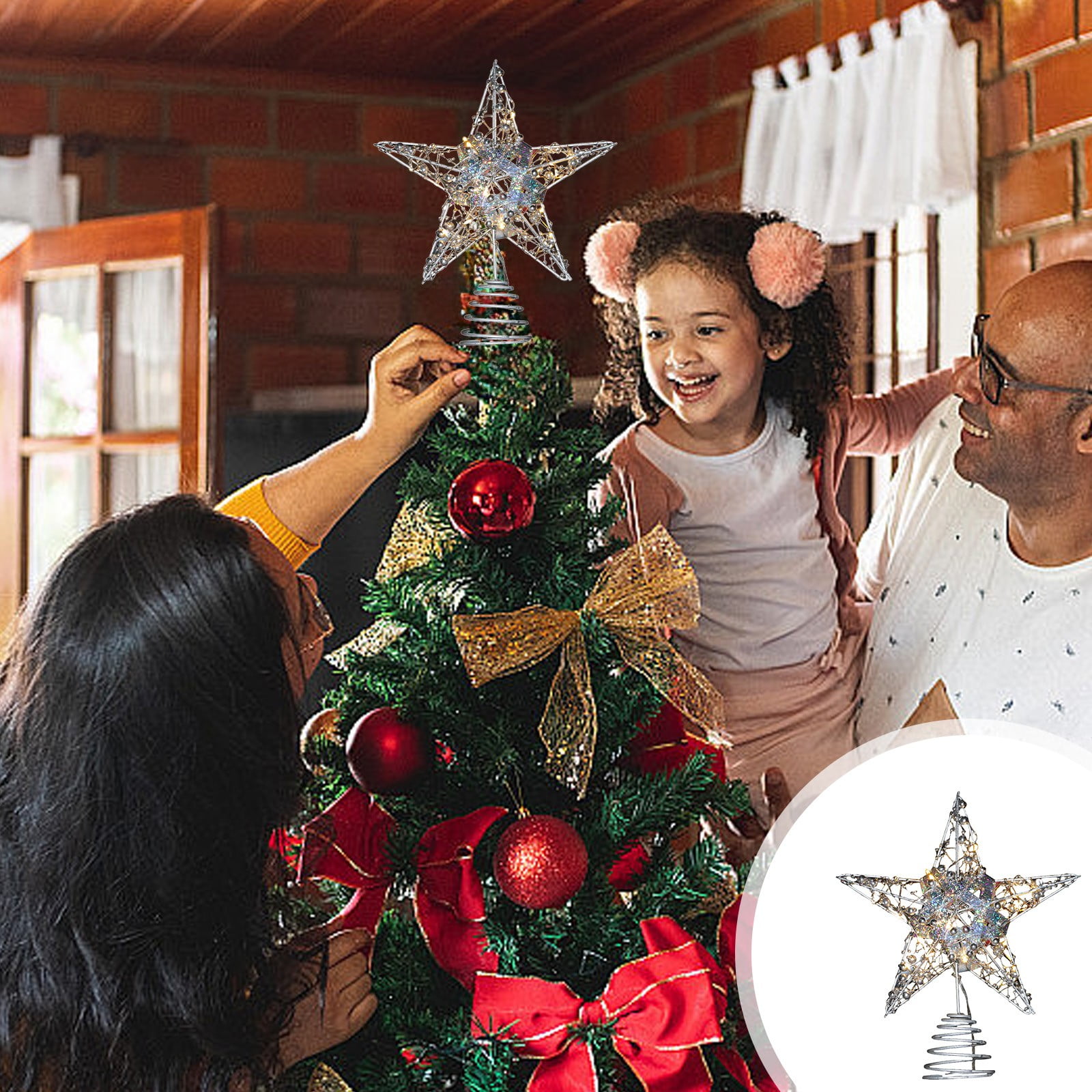Cagogo under $5 Christmas Tree Topper, Christmas Tree Topper Star,Iron ...