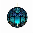 thumbnail image 1 of Cagogo under $5 Circular Tree Ornament, Tree Decoration 2D Circular, Hanging Decoration Ornament, Northern Lights Tree Decor, Christmas Tree Hanging Accent, Holiday Circular Ornament, 1 of 4