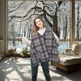thumbnail image 1 of Cagogo under $5 Fleece Blanket Shawl Cape, Pocket Fleece Blanket,Reversible Shawl Cape,Office Home Multifunctional,Soft Flannel Throw,Wearable Blanket with Pockets,Comfortable Lap Robe, 1 of 6