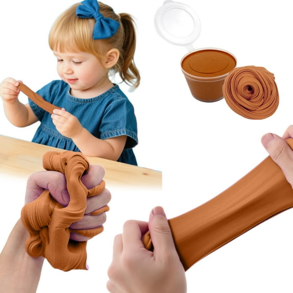 Cagogo under $5 Furry Cloud Slime, Solid Color Butter Slime Clay, Non Settling Stretch SlimeToy, DIY Noodles Creative Craft, Sensory Stress ReliefToy, Soft Stretchy Slime