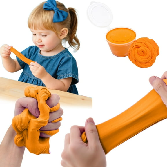Cagogo under $5 Furry Cloud Slime, Solid Color Butter Slime Clay, Non Settling Stretch SlimeToy, DIY Noodles Creative Craft, Sensory Stress ReliefToy, Soft Stretchy Slime