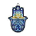 thumbnail image 1 of Cagogo under $5 Hanukkah Suncatchers, Hanukkah Window Suncatchers Decoration,Jewish Holiday Window Hanging Ornament,Traditional Menorah Star of Suncatcher,Colorful Hanukkah Home Decor, 1 of 8