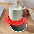 thumbnail image 1 of Cagogo under $5 Heating Cup Pad, 55 Degrees Automatic Warm Cup Pad, USB Powered Cup Warmer, Constant Temperature Heating Mat, Smart Beverage Warmer, Desktop Drink Warmer, 1 of 9