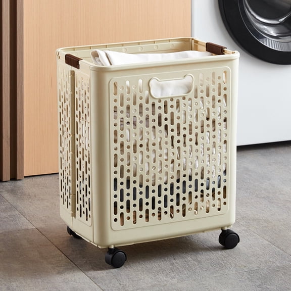 Cagogo under $5 Laundry Basket, Foldable Laundry Baskets,Multi Functional Portable Dirty Clothes Hamper,Wheels OrganizationToyStorage Basket,With Handle Collapsible Laundry Bin,Home Storage Solution