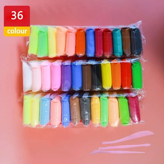 Cagogo under $5 Modeling Clay DIY Set, Modeling Clay DIY Kit,36 Color Light Air Dry Clay,3 Sculpting Tools Art Set,Non Toxic Magic Foam,Craft Creative LearningToy