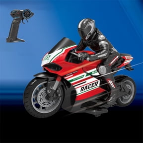 Cagogo under $5 RC Motorcycle, 2.4G Remote Control Stunt Motorcycle, High Speed RC Drift Racing Bike, 4-Channel Remote Control Vehicle,KidsElectricToyMotorcycle, Outdoor RacingToyCollection