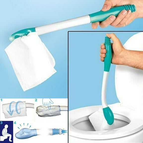 Cagogo under $5 Toilet Aid Wipe, Bottom Wiper Toilet Incontinence Aid,15 Inch Extended Reach Personal Hygiene Tool,Obese Elderly Disability Mobility Assistance,Easy Grip Bathroom Cleanliness Aid