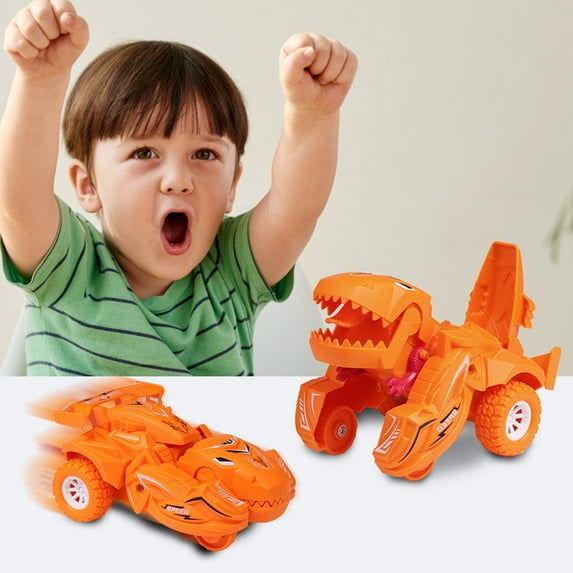 Cagogo under $5 Transforming Dinosaur Car, Transforming DinosaurToyCar, Pull Back Inertia Dinosaur Vehicle, Convertible Dinosaur Race Car, EducationalKidsToy, Birthday Holiday Gift forBoysGirls