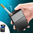 thumbnail image 1 of Cagogo under $5 USB Rechargeable Lighter, Windproof Flameless USB Rechargeable Lighter, Cigarette Case and Lighter Combo, Plasma Arc Electronic Lighter, Home Kitchen Car Use, 1 of 6
