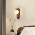thumbnail image 1 of Cagogo under $5 Wooden Bedside Wall Lamp, Balcony Wall Lamp Indoor Background Lighting, Corridor Hallway Household Bedside Bedroom Lamp, Wooden Wall Light Fixture, Home Decoration Wall Lamp, 1 of 7