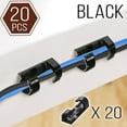 thumbnail image 1 of Cagogo Cable Organizer, Self-Adhesive Wire Clips, Non-Marking Nail-Free Cord Management for Car Desk Computer, Data Cable Storage Clamp, Plastic Wire Holder 20 Pack, 1 of 2