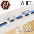 thumbnail image 1 of Cagogo Cable Organizer, Self-Adhesive Wire Clips, Non-Marking Nail-Free Cord Management for Car Desk Computer, Data Cable Storage Clamp, Plastic Wire Holder 20 Pack, 1 of 2