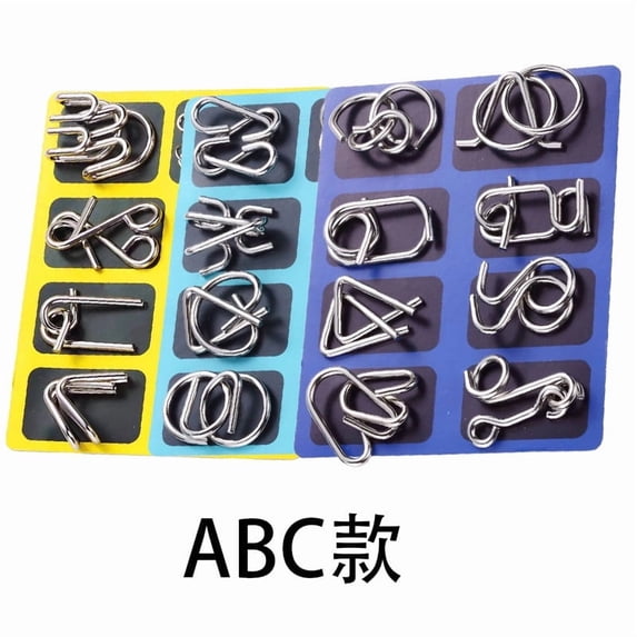 Cagogo Chinese Rings Puzzle, Interwoven Metal Brain Teaser Game, Iron Ring EducationalToyForChildrenAnd Adults, Challenging Logic Puzzle, Traditional Cultural Gift, Durable Iron Construction