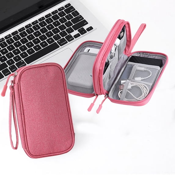 Cagogo Digital Accessories Storage Bag, Multi-layer Electronic Organizer Hard Protective Case for Power Bank USB Cable Earphones, Travel Cable Management Pouch, Dust-proof Tech Gear Carry Bag