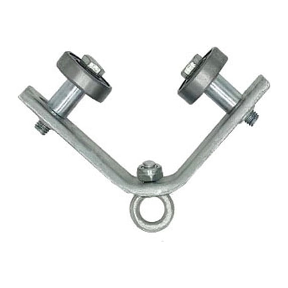 Cagogo Heavy-Duty Pulley Angle Iron, Industrial Crane 40/50 Angle Iron Round Wire Pulley, Galvanized Steel Construction For Lifting And Hauling, Durable Workshop Equipment