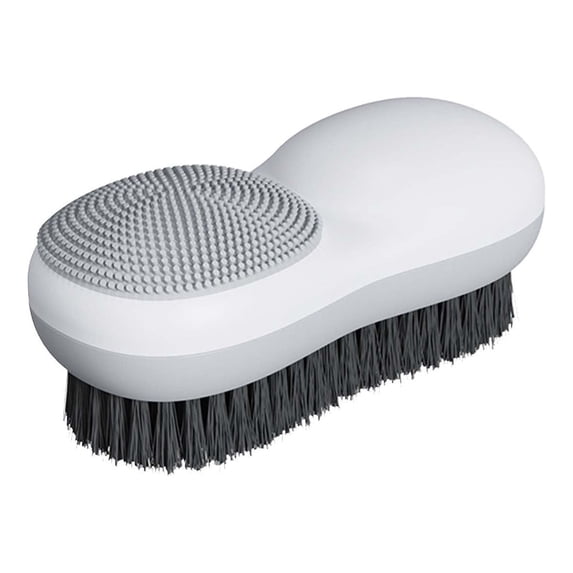 Cagogo Laundry Brush, Double-Sided Cleaning Brush, Soft Rubber Bristles Multi-Functional Household Scrubber, Underwear Shoe Tile Bathtub Cleaning Tool, Gentle Handheld Scrub Brush