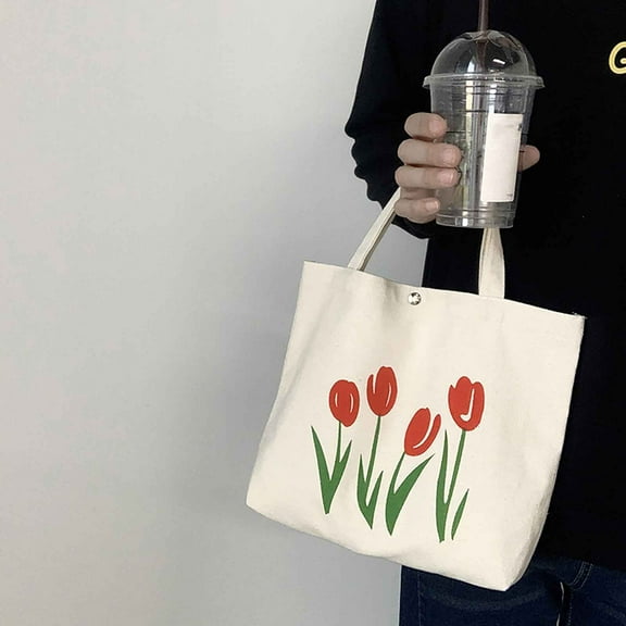 Cagogo Portable Lunch Bag, Insulated Lunch Box Bag for Women Men, Anime Printed Canvas Bento Bag, Commuting Office Study Handbag, Thermal Food Container for Hot Cold Meals