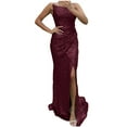 thumbnail image 1 of Cagogo Sparkly Sequin Prom Dresses for Women 2025 Long Mermaid Evening Gown Strapless Glitter Formal Ball Gown Dresses with Slit, 1 of 7