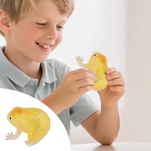 Cagogo Stress ReliefToy, Fidget SensoryToysfor AdultsKids, Adorable Frog Shape Squeeze Ball, Portable Travel Anxiety Relief Gadget, Desk Office Home Relaxation Gift