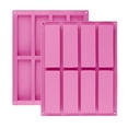 thumbnail image 1 of Cagogo Summer Baking Silicone Molds, 8-Cavity Rectangular Bar For Granola Bars And Energy Bites, Flexible Non-Stick Reusable Chocolate Truffle Bread Baking Tool, 1 of 8