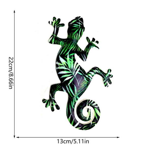Cagogo Summer Garden Lizard Decor, Outdoor Metal Wall Art For Patio Backyard, Rustproof Handcrafted Lizard Sculpture, Unique Home Garden Gift