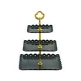 thumbnail image 1 of Cagogo Three Tier Fruit Tray, Plastic Cake Stand Snack Rack, 3 Layer Dessert Server for Wedding Anniversary Party, Candy Display Holder for Christmas Thanksgiving, Dried Fruit Nut Tray, 1 of 5