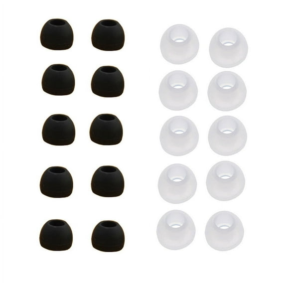 Cagogo Winter Replacement Earbud Tips, Clear Medium Size Noise Isolating Ear Cushions, 10 Pairs Comfortable Fit For Audio-Technica Skullcandy