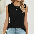 thumbnail image 1 of Cagogo Women's Basic Tank Tops Under $5 Sleeveless Pleated Trendy Summer Camis T Shirts Loose Fit Solid Color Plain Crewneck Tanks Outfits Mothers Day Gifts, 1 of 6