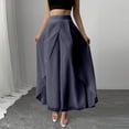 thumbnail image 1 of Cagogo Women's High Waisted Palazzo Pants Elegant Flowy Long Trousers for Party Summer Casual Wide Leg Beach Dressy Office Travel Lounge Pants, Dark Gray M, 1 of 6