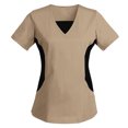 thumbnail image 1 of Cagogo Women's V-Neck Scrub_Top Cute Short Sleeve Shirts Stretch Nurse Uniform Scrubs, 1 of 4