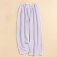 thumbnail image 1 of Cagogo Women's Wide Leg Elastic Waist Plaid Casual Lounge Pants Loose Regular Fit Long Palazzo Pajama Pants Soft Cozy Sleepwear, Sky Blue Free Size, 1 of 3