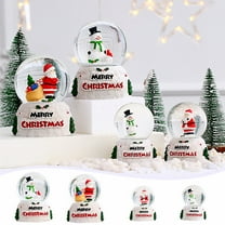 Cagogo under $5 Christmas Snow Globe, Christmas Glowing Crystal Glass, Snowman SantaChildrenGift, LED Desktop Decoration, Festive Holiday Accent