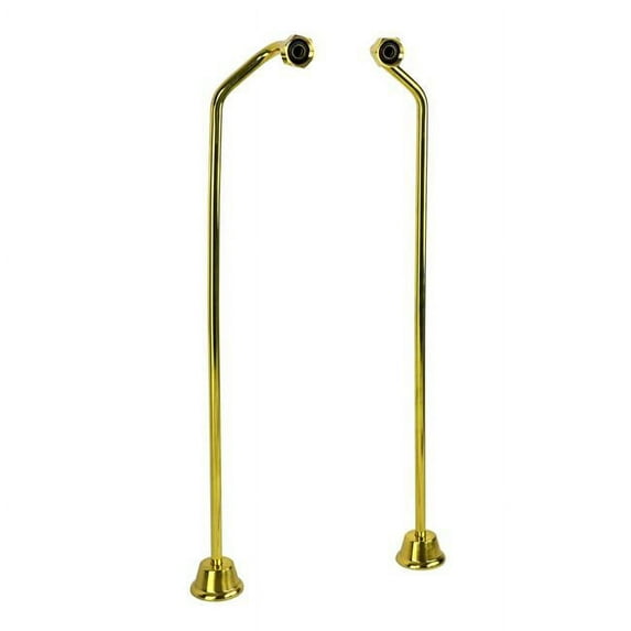 Cahaba 0.5 x 24 in. Double Offset Bath Supplies, Polished Brass