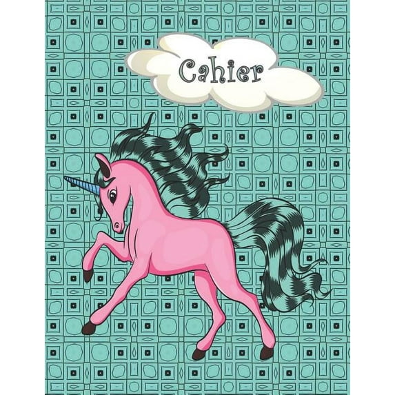Cahier: Retour à l'école, rentrée scolaire - Cahier quadrillé 5x5 grand format (A4), 120 pages - Licorne, (Paperback)