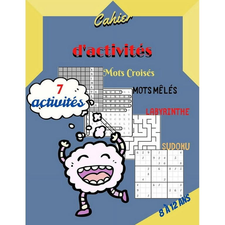 Cahier d'activités 8 à 12 ans: Livre jeux enfant 118 pages de jeux
