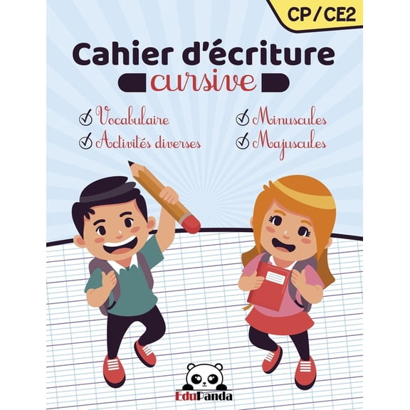Cahier d'criture cursive CP/CE2: Livre d'activits diverses pour apprendre bien crire les lettres de l'alphabet maju, (Paperback)